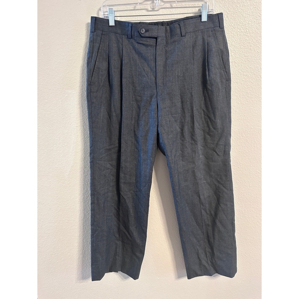 Burberrys' Gray Pinstripe Mens‎ Suit - EUC WORN ONCE
